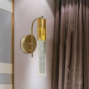 Contemporary gold crystal led light living room sconce bulb included