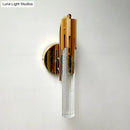 Contemporary gold crystal led light living room sconce bulb included