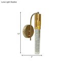 Contemporary gold crystal led light living room sconce bulb included