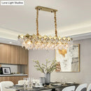 Contemporary gold crystal rhombus chandelier dining room pendant light