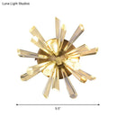 Contemporary gold crystal sputnik wall sconce bedroom light