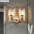 Contemporary gold crystal wall lamp living room light type