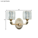 Contemporary gold crystal wall lamp living room light type
