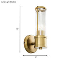 Contemporary gold crystal wall sconce light fixture for living room