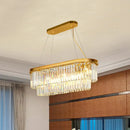 Contemporary gold finish ellipse island lighting dining room chandelier
