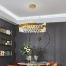 Contemporary gold led crystal chandelier living room light