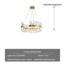 Contemporary gold led crystal chandelier living room light