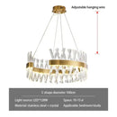 Contemporary gold led crystal chandelier living room light