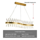 Contemporary gold led crystal chandelier living room light