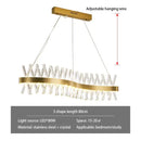 Contemporary gold led crystal chandelier living room light