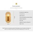 Contemporary gold led wall lamp for living room with filament bulb
