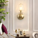DecorBites™ Contemporary Swirl Glass Cone Wall Light with Crystal Deco - Gold