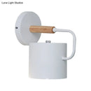 Contemporary gray metal wall light – bedroom cylindrical sconce