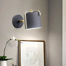 DecorBites™ Contemporary Green/Grey Sconce with Tube Metal Shade for Bedroom Wall Lighting