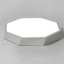 Contemporary green pink & yellow hexagonal mount ceiling light bedroom