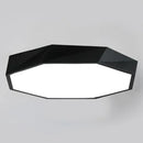 Contemporary green pink & yellow hexagonal mount ceiling light bedroom