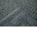 Contemporary Hand carved 8x10 Silver and Charcoal Traditional Geometrical Pattern Hand Knotted Wool Area Rug
