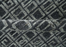 Contemporary Hand carved 8x10 Silver and Charcoal Traditional Geometrical Pattern Hand Knotted Wool Area Rug