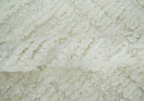 Contemporary High Low texture Hand knotted Ivory 8.6x9.10 wool Area Rug