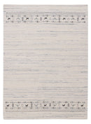 Contemporary Ivory Design Hand Loomed Wool Rug
