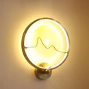 Contemporary jade and gold ring wall lamp bedroom sconce