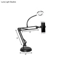DecorBites™ Contemporary LED Black Fill Flush Lamp with Adjustable Arm - Metal Ring Vanity Lighting