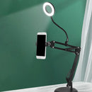 DecorBites™ Contemporary LED Black Fill Flush Lamp with Adjustable Arm - Metal Ring Vanity Lighting