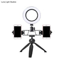 Contemporary led black tripod design ring light for bedroom studio