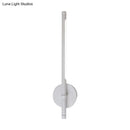 DecorBites™ Contemporary LED Sconce Light - Metal and Acrylic Shade - Black/White Tubular Wall Mount - Warm/White Light