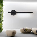 DecorBites™ Contemporary LED Sconce Light - Metal and Acrylic Shade - Black/White Tubular Wall Mount - Warm/White Light