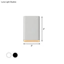 DecorBites™ Contemporary LED Wall Mount Lamp - Black/White Cube Shade, Metallic Finish - Ideal for Bedside with Warm/White Lighting