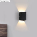 DecorBites™ Contemporary LED Wall Mount Lamp - Black/White Cube Shade, Metallic Finish - Ideal for Bedside with Warm/White Lighting