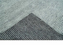 Contemporary look Gray Hand knotted loop Cut 8x10 wool Area Rug
