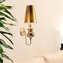 DecorBites™ Contemporary Fabric Barrel Wall Mount Light - Bedroom Sconce Light (Black/Silver/White)