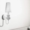 DecorBites™ Contemporary Fabric Barrel Wall Mount Light - Bedroom Sconce Light (Black/Silver/White)