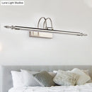 Contemporary nickel finish led wall sconce bedroom warm light