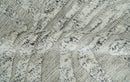 Contemporary Pattern Hand knotted High Low Ivory and Charcoal 8x10 wool Area Rug