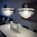 Contemporary pine cones white petal pendant light for dining room