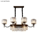 Contemporary prismatic crystal hanging pendant restaurant light