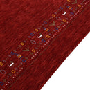 Contemporary Red Hand Loomed Wool Area Rug