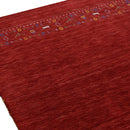 Contemporary Red Hand Loomed Wool Area Rug