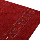 Contemporary Red Hand Loomed Wool Area Rug
