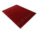 Contemporary Red Hand Loomed Wool Area Rug