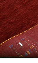 Contemporary Red Hand Loomed Wool Area Rug