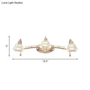 Contemporary rose gold wall vanity light bathroom truncated cone shade