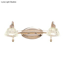 Contemporary rose gold wall vanity light bathroom truncated cone shade