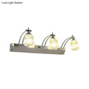 Contemporary silver 3 head crystal vanity light bathroom wall light