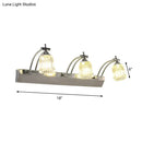 Contemporary silver 3 head crystal vanity light bathroom wall light