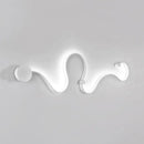 Contemporary twist black & white wall sconce – bedroom warm white light