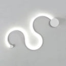 Contemporary twist black & white wall sconce – bedroom warm white light
